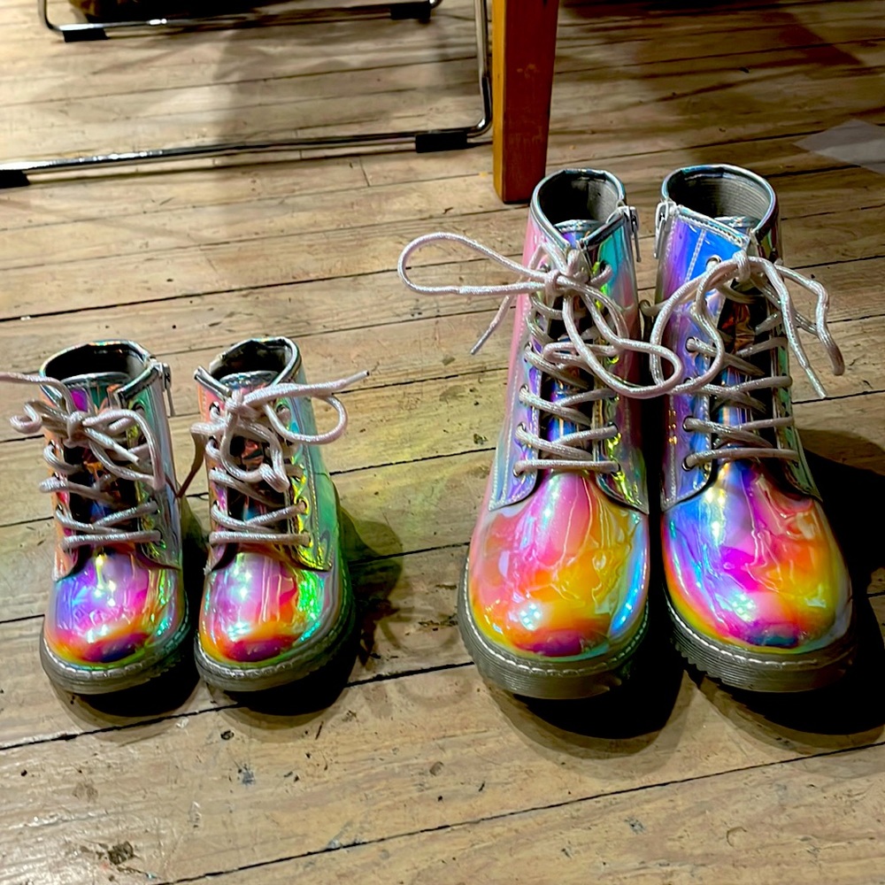 Mommy and Me Iridescent Boots